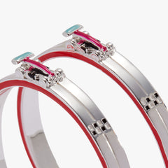 Hot Wheels™ Hoop Earrings Silver | Alex and Ani