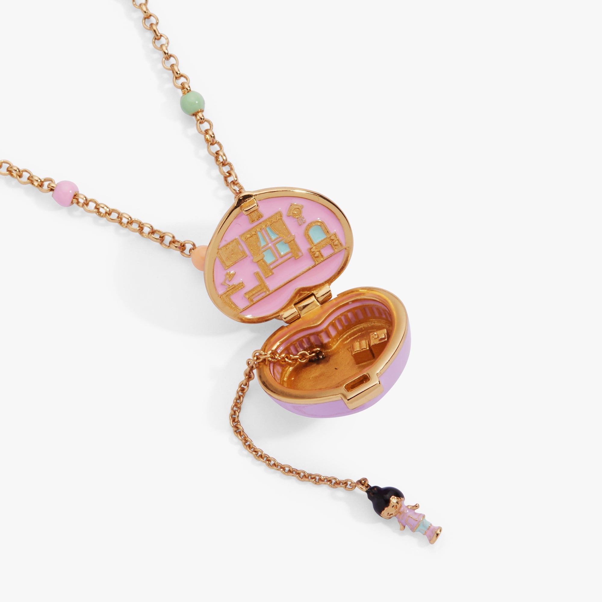Polly Pocket™ House Locket Necklace Gold | Alex and Ani