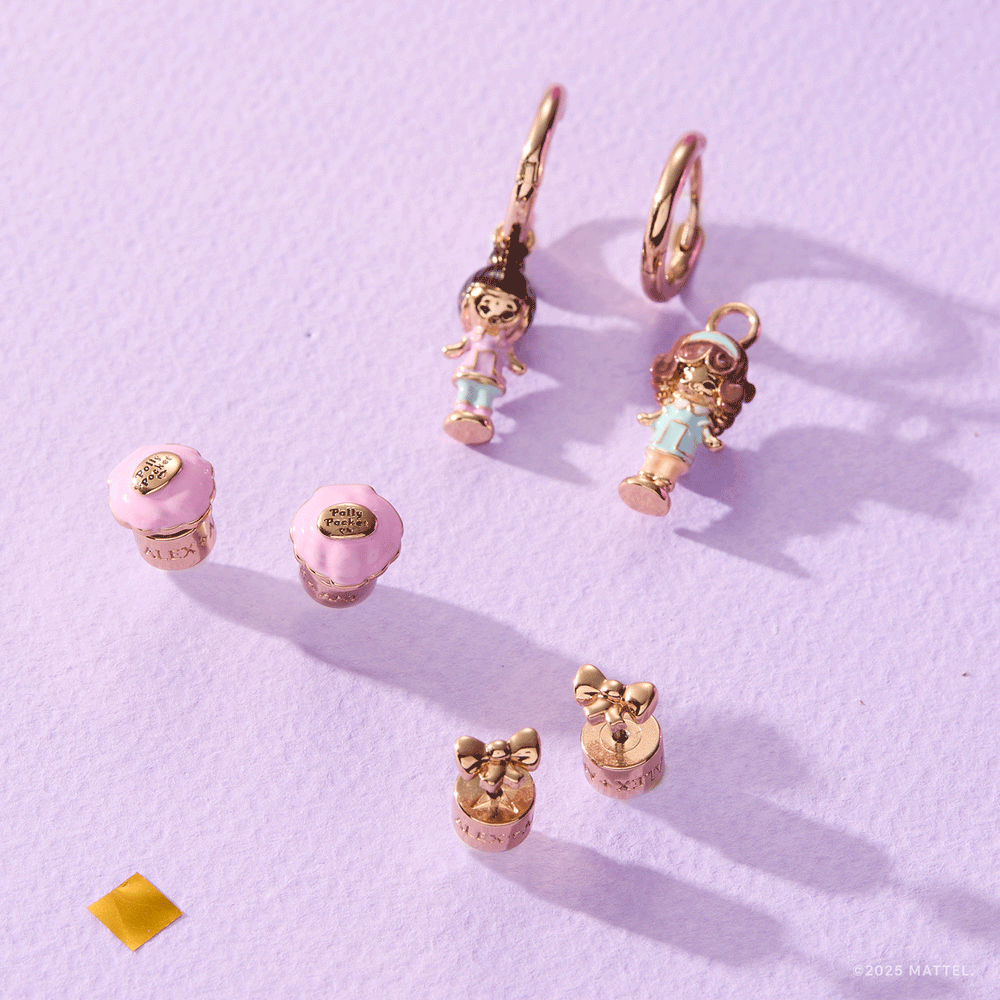 Polly Pocket™ Earring Set Gold | Alex and Ani
