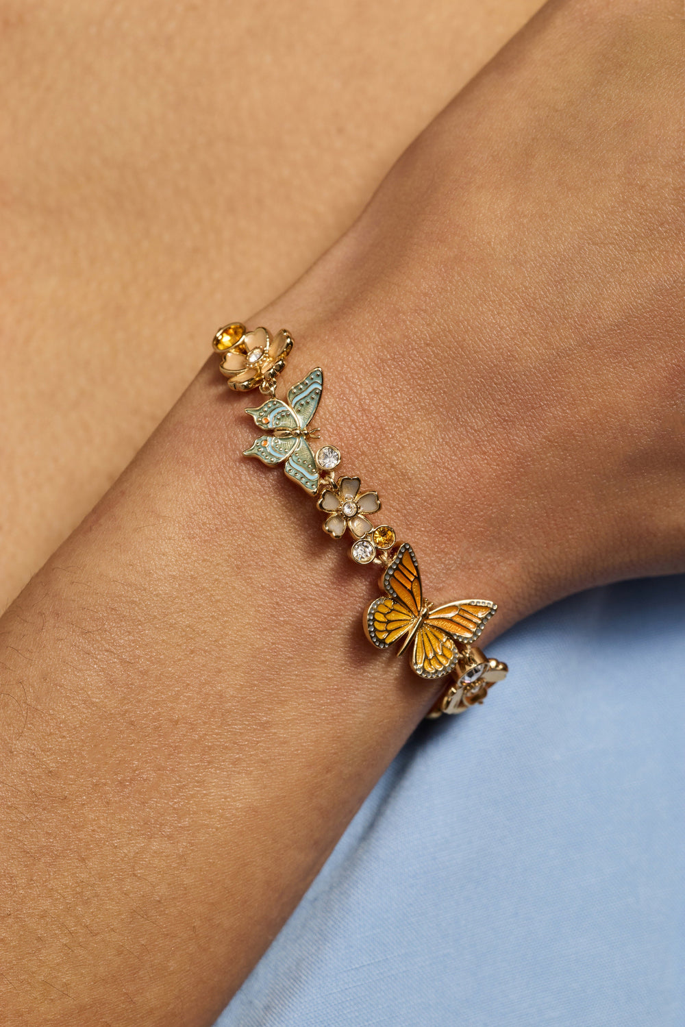 New York Botanical Garden® Butterfly Inline Bolo| Alex and Ani Gold | Alex and Ani