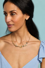 New York Botanical Garden® Butterfly Inline Necklace Gold | Alex and Ani
