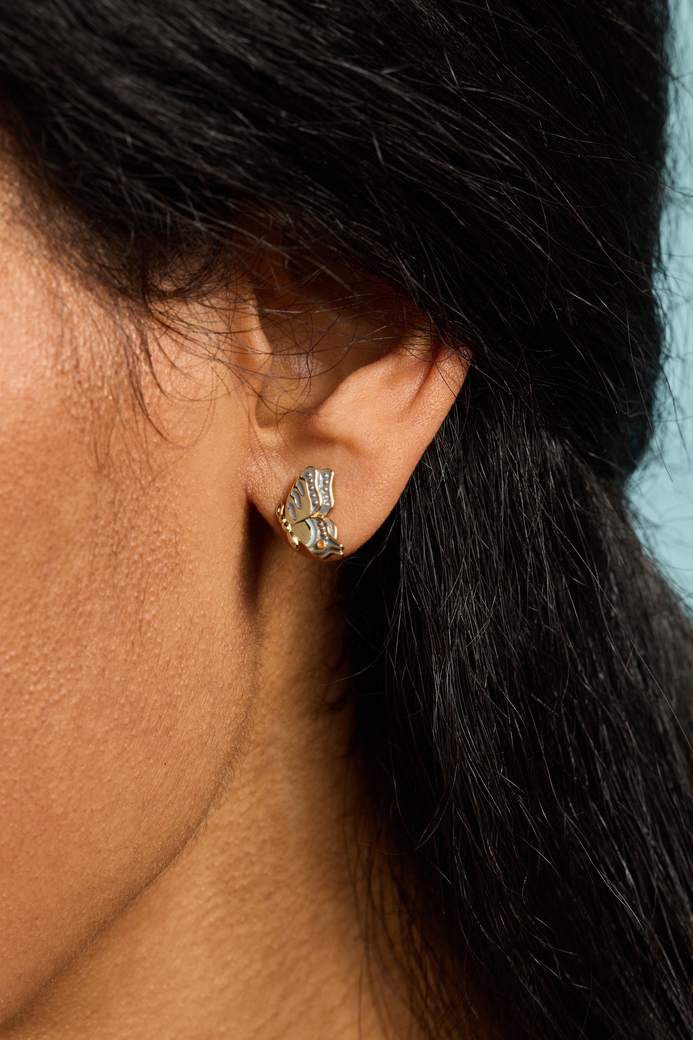 New York Botanical Garden® Butterfly Earring Gold | Alex and Ani