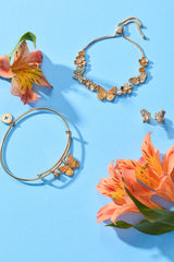 New York Botanical Garden® Butterfly Earring Gold | Alex and Ani
