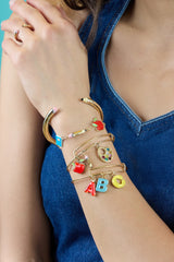 Teacher’s Pet Linear Charm Toggle Bracelet Tri-Tone | Alex and Ani