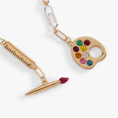 Teacher’s Pet Linear Charm Toggle Bracelet Tri-Tone | Alex and Ani