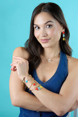 Teacher’s Pet Linear Charm Toggle Bracelet Tri-Tone | Alex and Ani