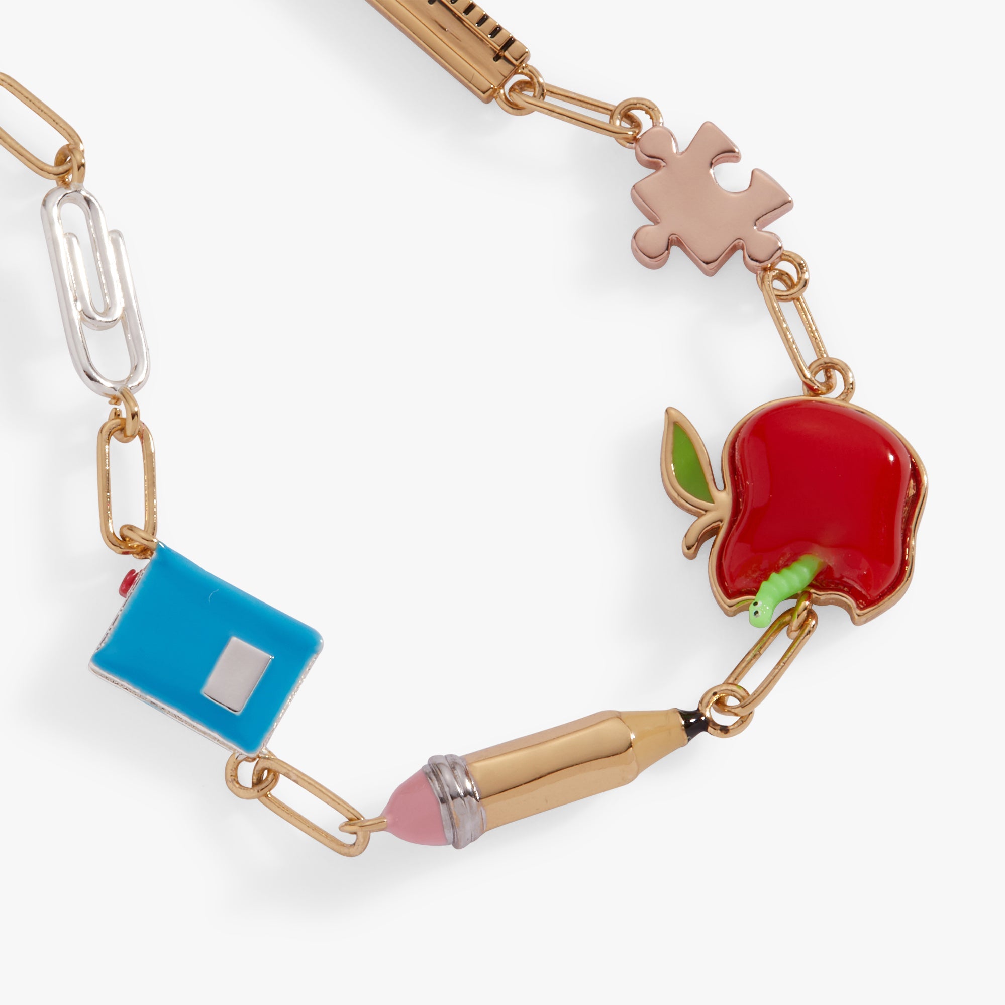 Teacher’s Pet Linear Charm Toggle Bracelet Tri-Tone | Alex and Ani