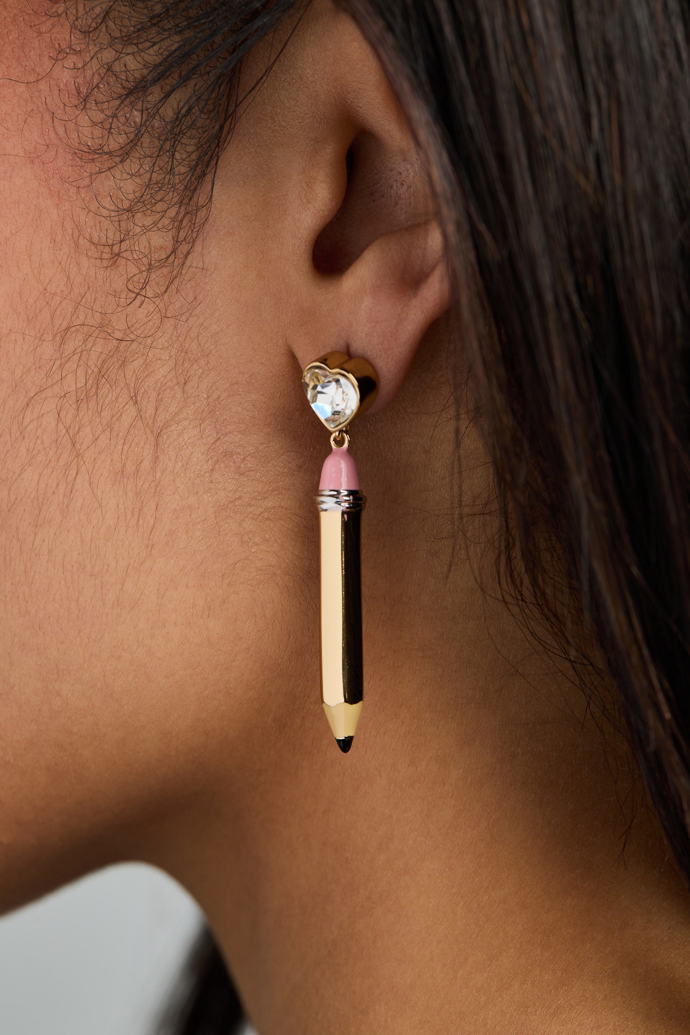 Pencil Drop Earrings Two Tone | Alex and Ani