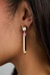 Pencil Drop Earrings Two Tone | Alex and Ani