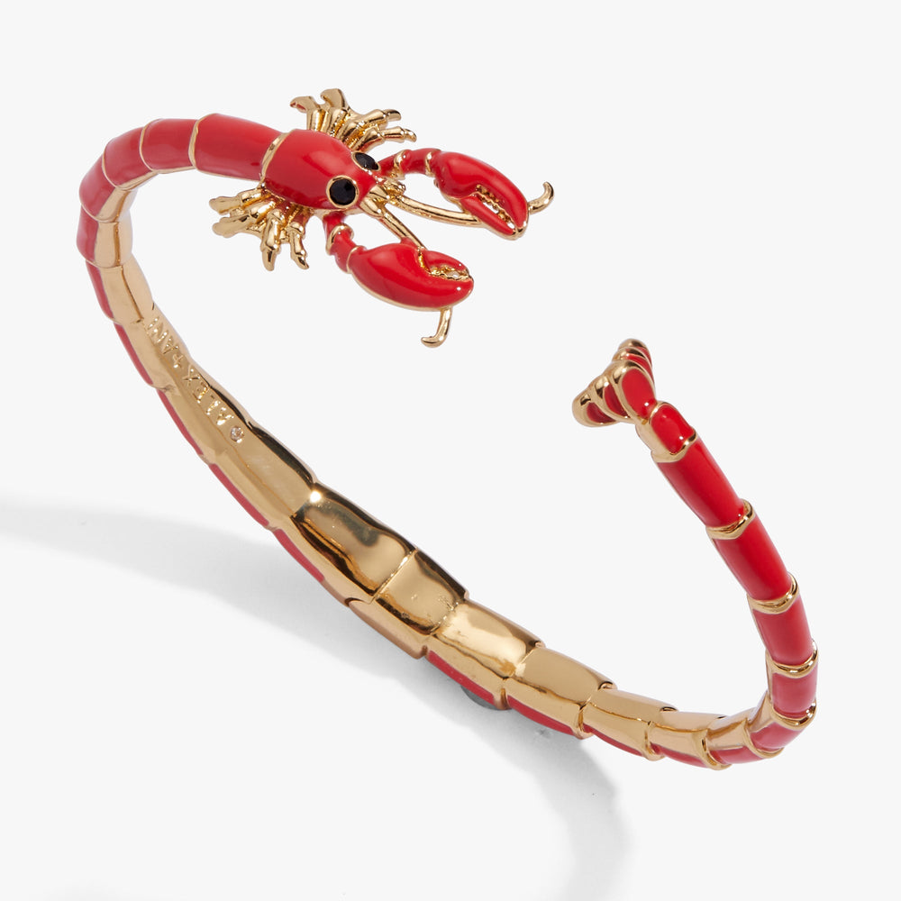 Lobster Boil Hinged Cuff Gold | Alex and Ani