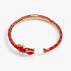 Lobster Boil Hinged Cuff Gold | Alex and Ani