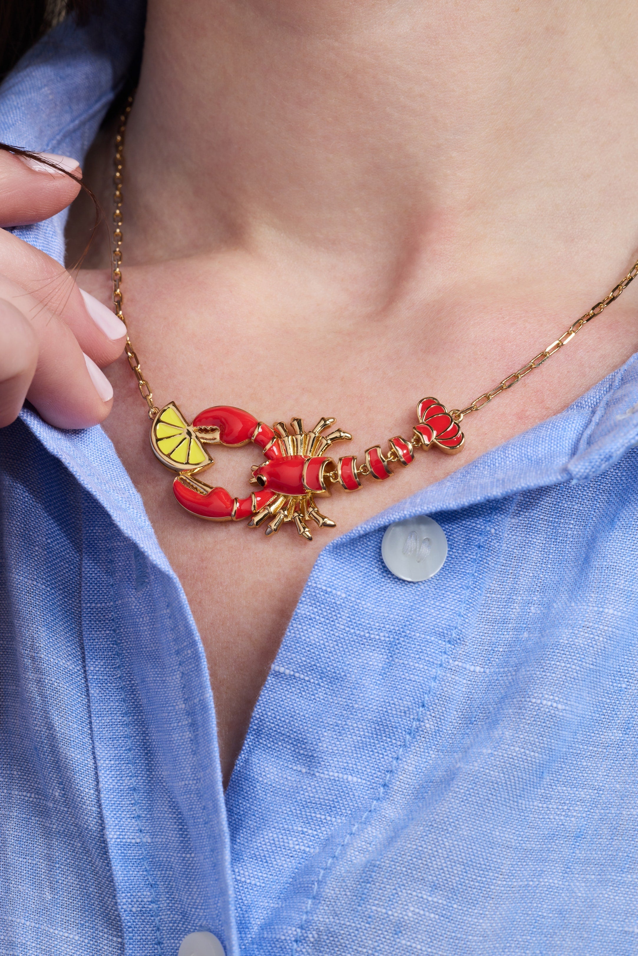 Lobster Boil Necklace Gold | Alex and Ani