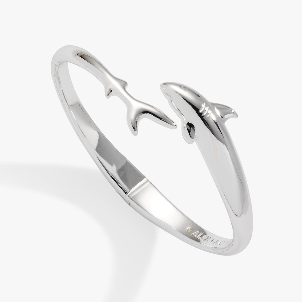 Shark Bypass Cuff Silver | Alex and Ani
