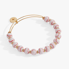 Baseball Beaded Bangle Gold | Alex and Ani