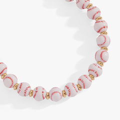 Baseball Beaded Bangle Gold | Alex and Ani