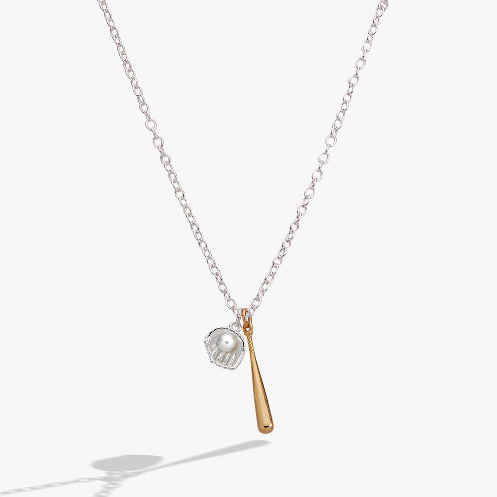 Baseball Duo Charm Pendant Two Tone | Alex and Ani