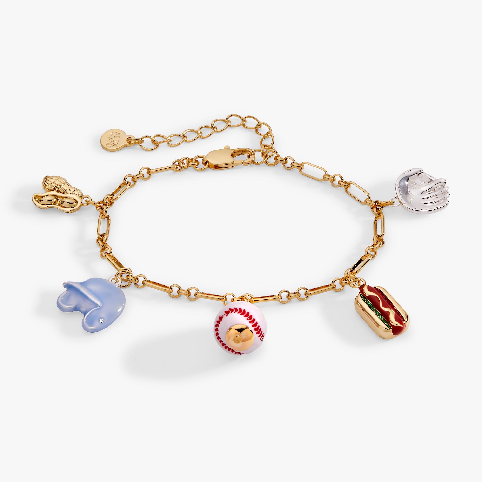 Take Me Out to the Ballgame Charm Bracelet Two Tone | Alex and Ani