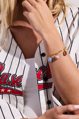 Take Me Out to the Ballgame Charm Bracelet Two Tone | Alex and Ani