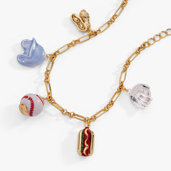 Take Me Out to the Ballgame Charm Bracelet Two Tone | Alex and Ani