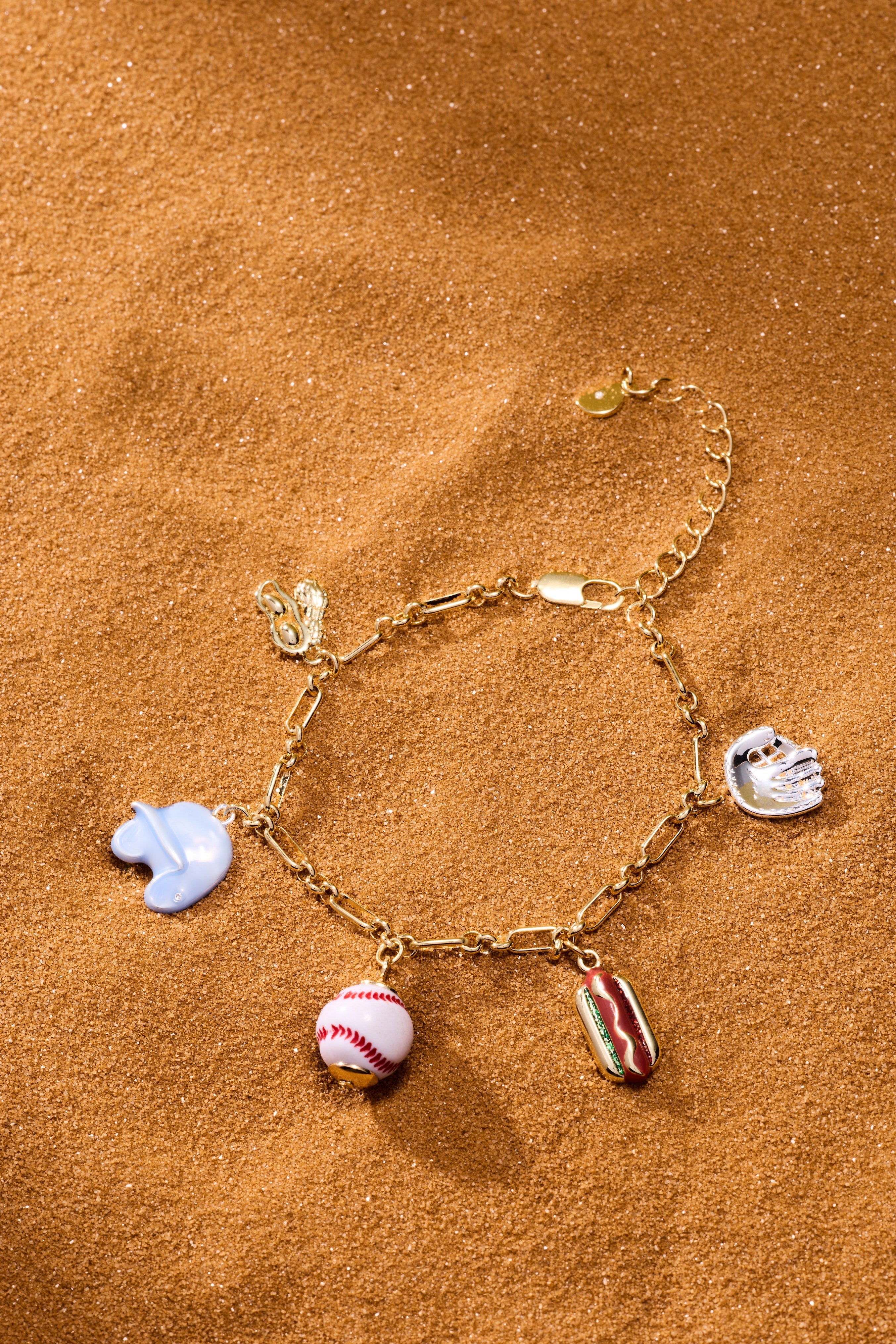 Take Me Out to the Ballgame Charm Bracelet Two Tone | Alex and Ani