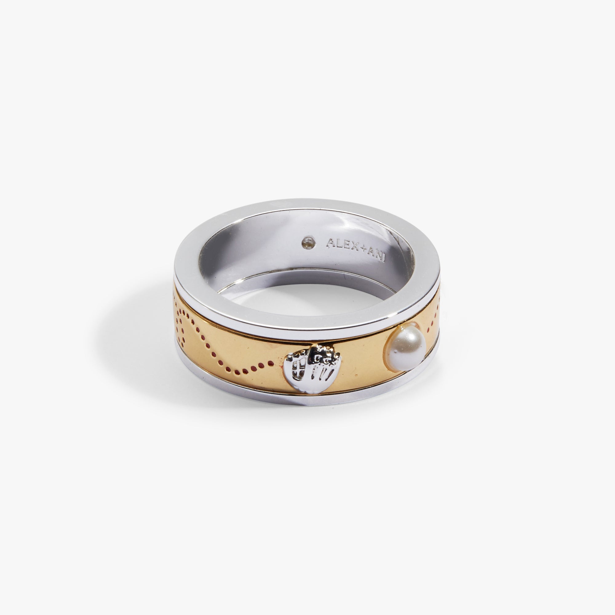 Baseball Fidget Ring Two Tone | Alex and Ani
