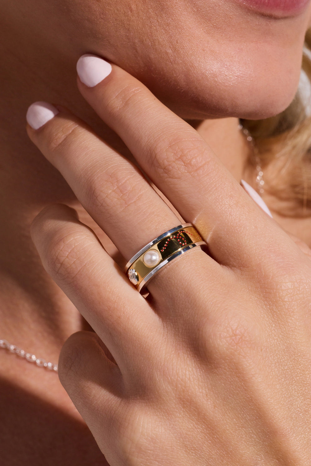 Baseball Fidget Ring Two Tone | Alex and Ani