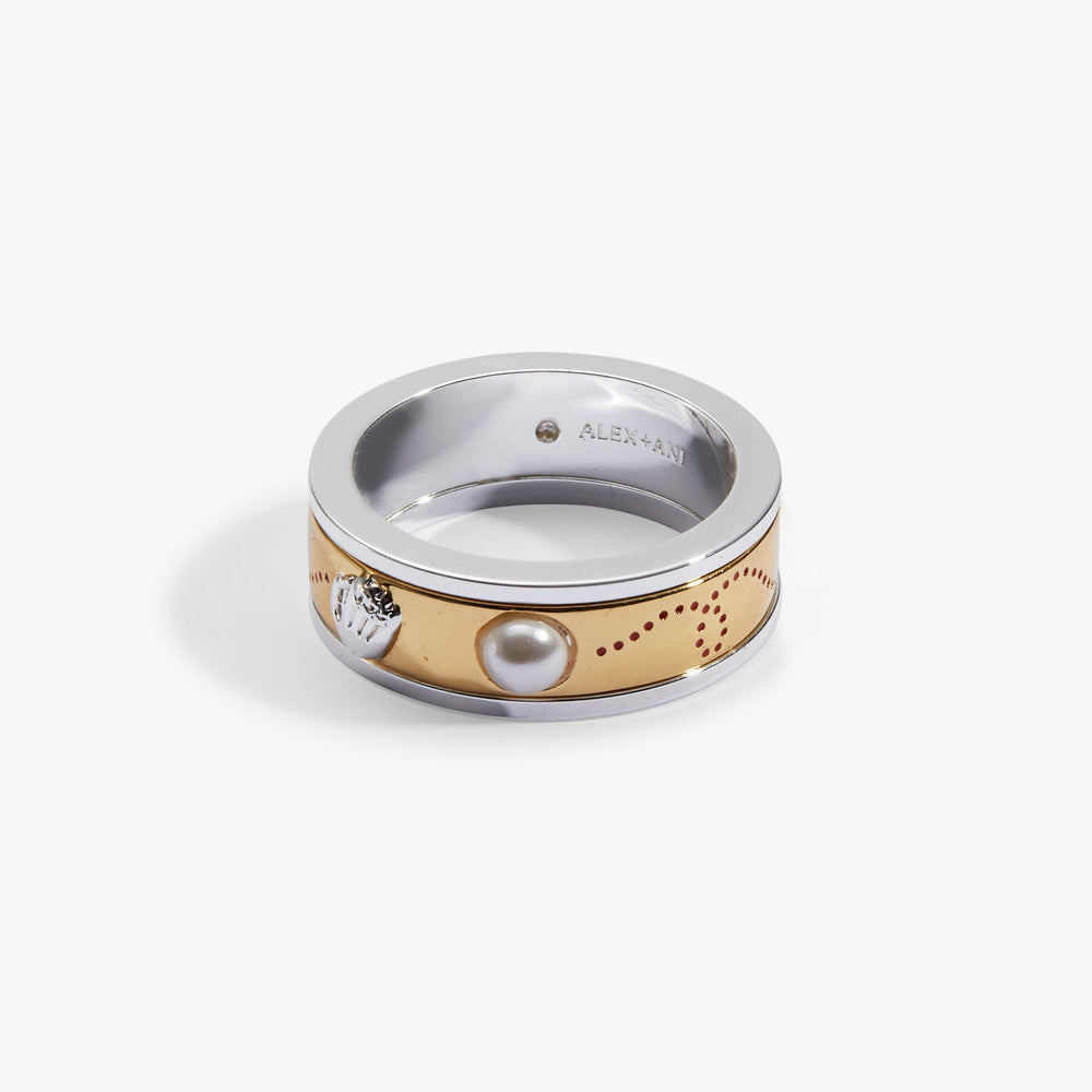Baseball Fidget Ring Two Tone | Alex and Ani