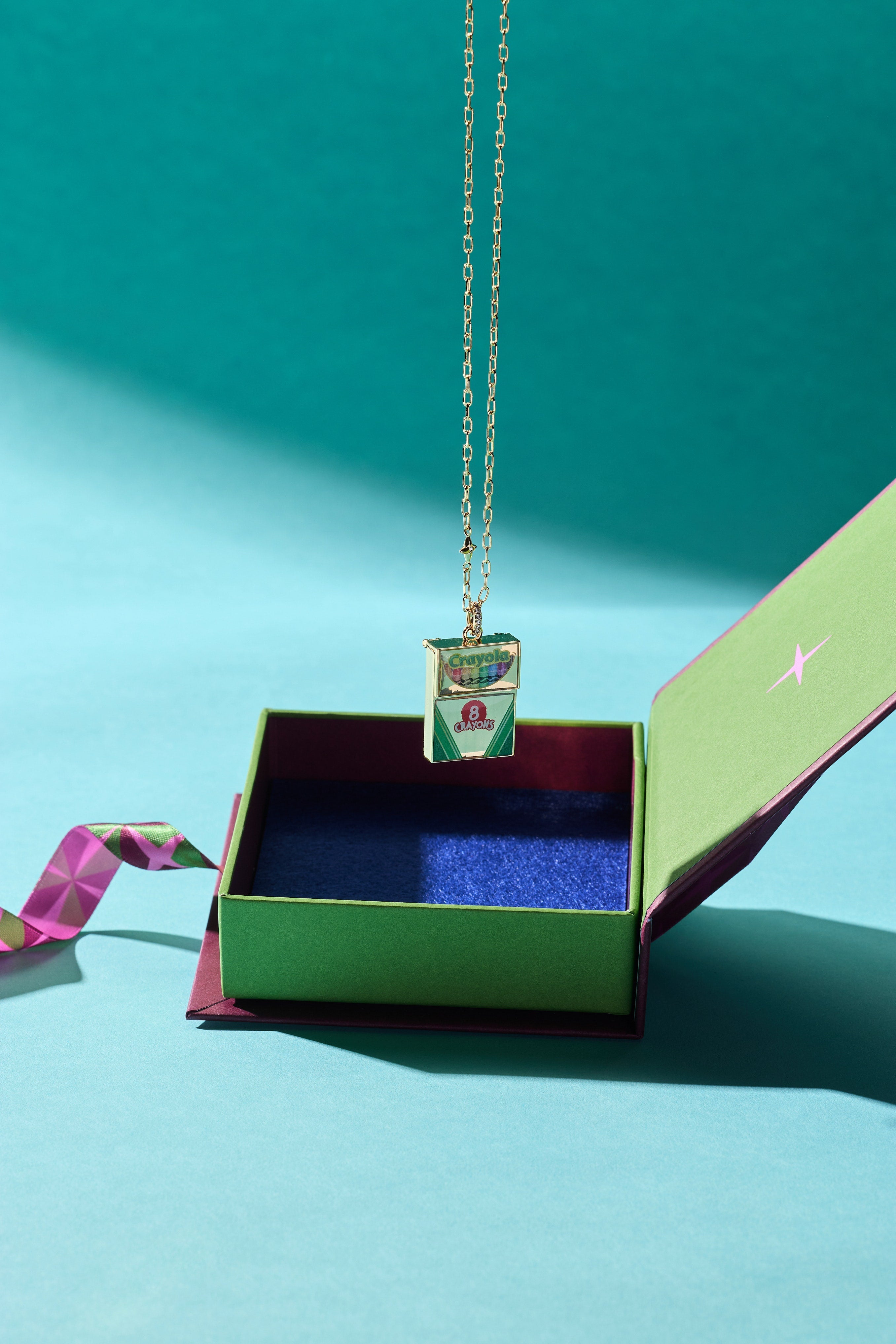 Crayola 'To Teach Is To Color A Life Forever' Crayon Box Locket Gold | Alex and Ani