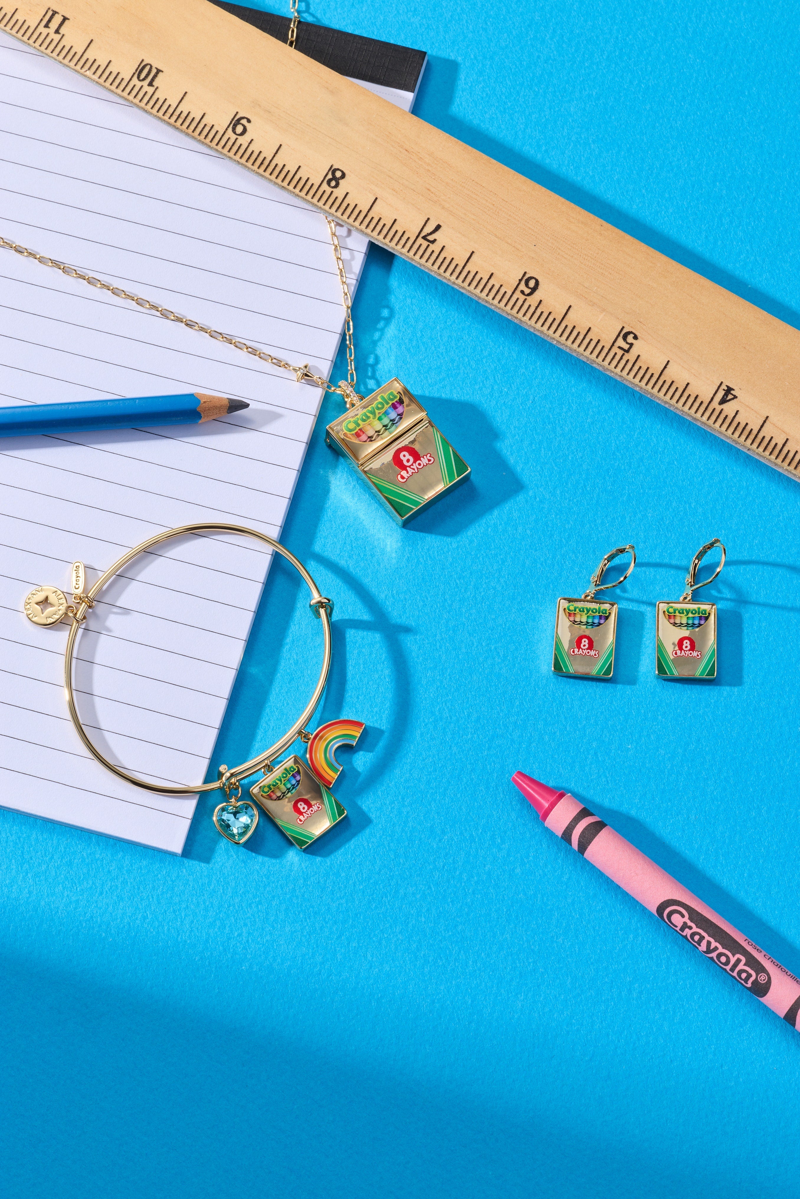 Crayola 'To Teach Is To Color A Life Forever' Crayon Box Locket Gold | Alex and Ani