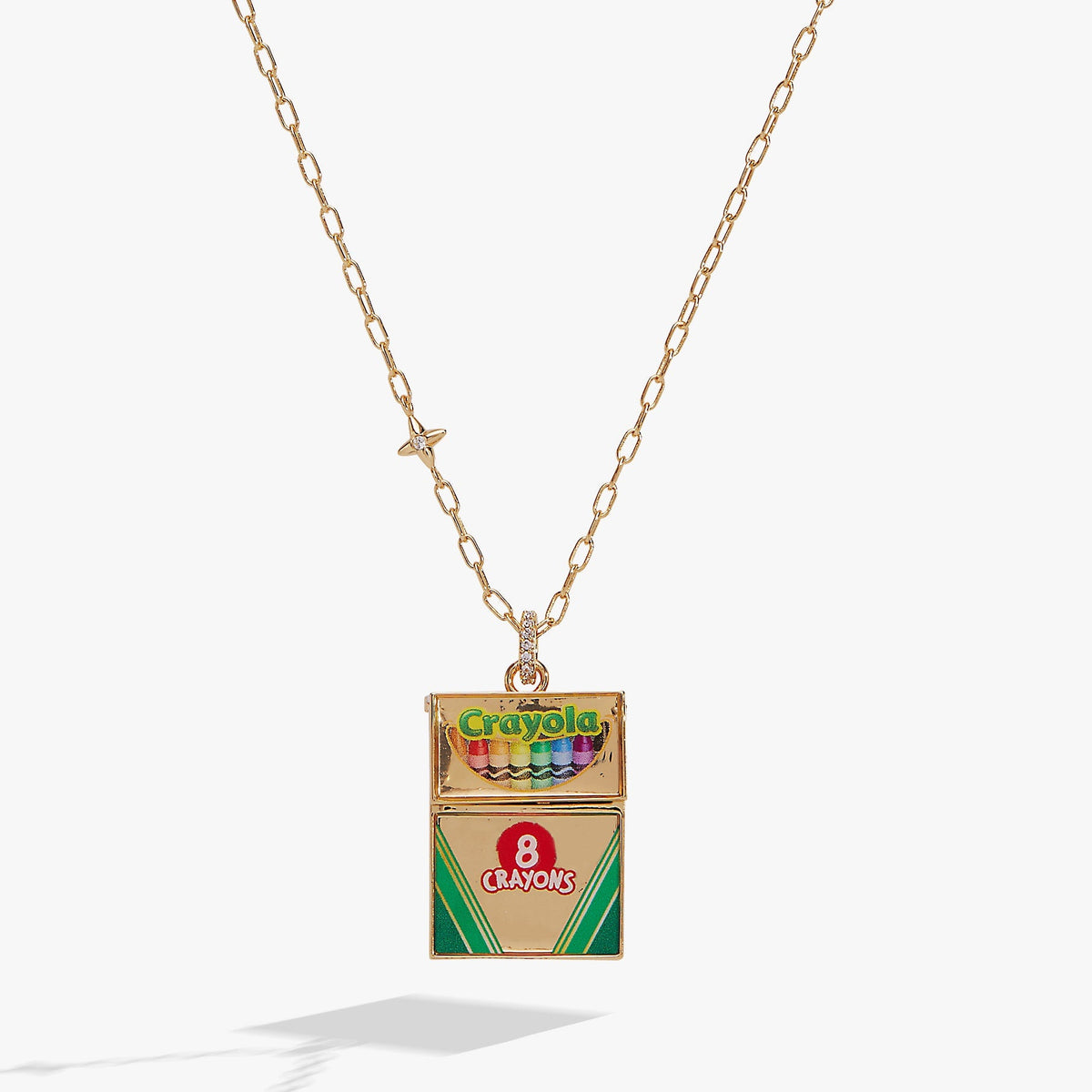 Crayola 'To Teach Is To Color A Life Forever' Crayon Box Locket Gold | Alex and Ani