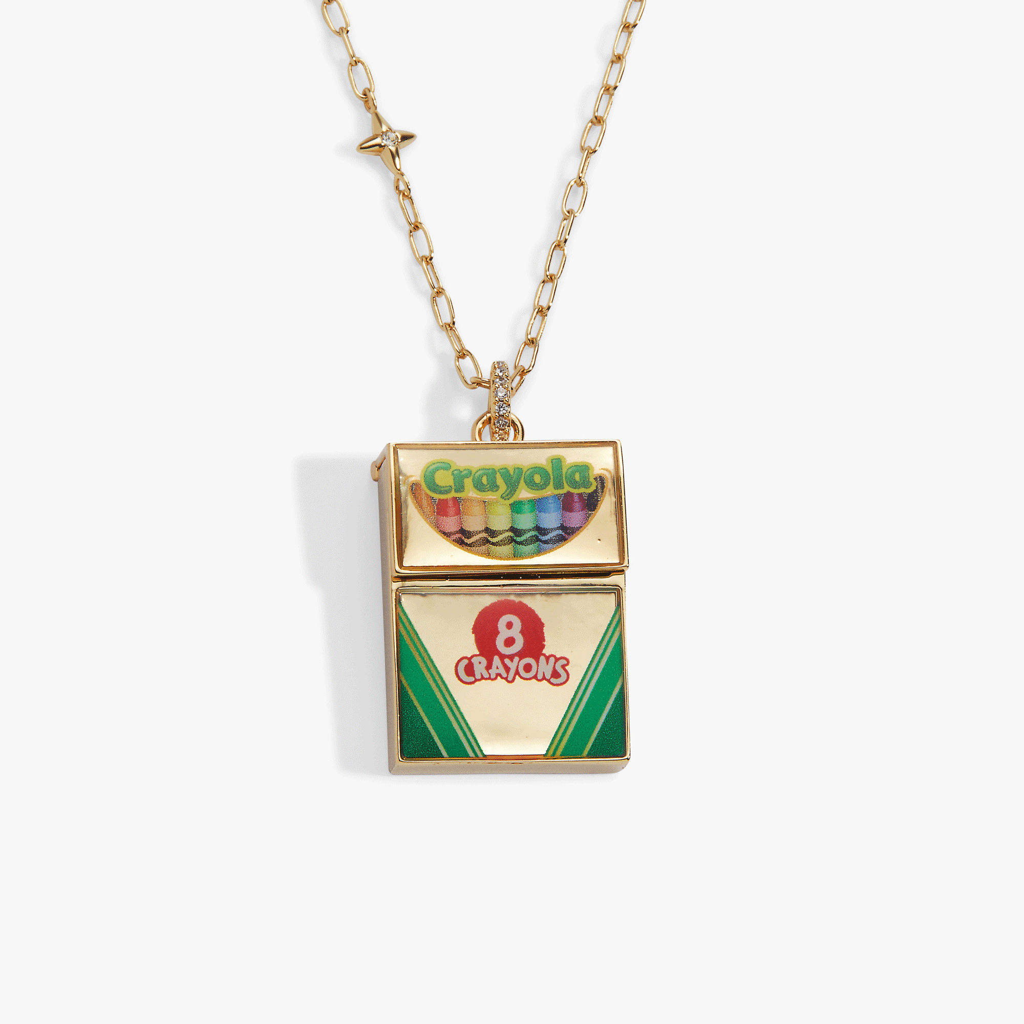 Crayola 'To Teach Is To Color A Life Forever' Crayon Box Locket Gold | Alex and Ani
