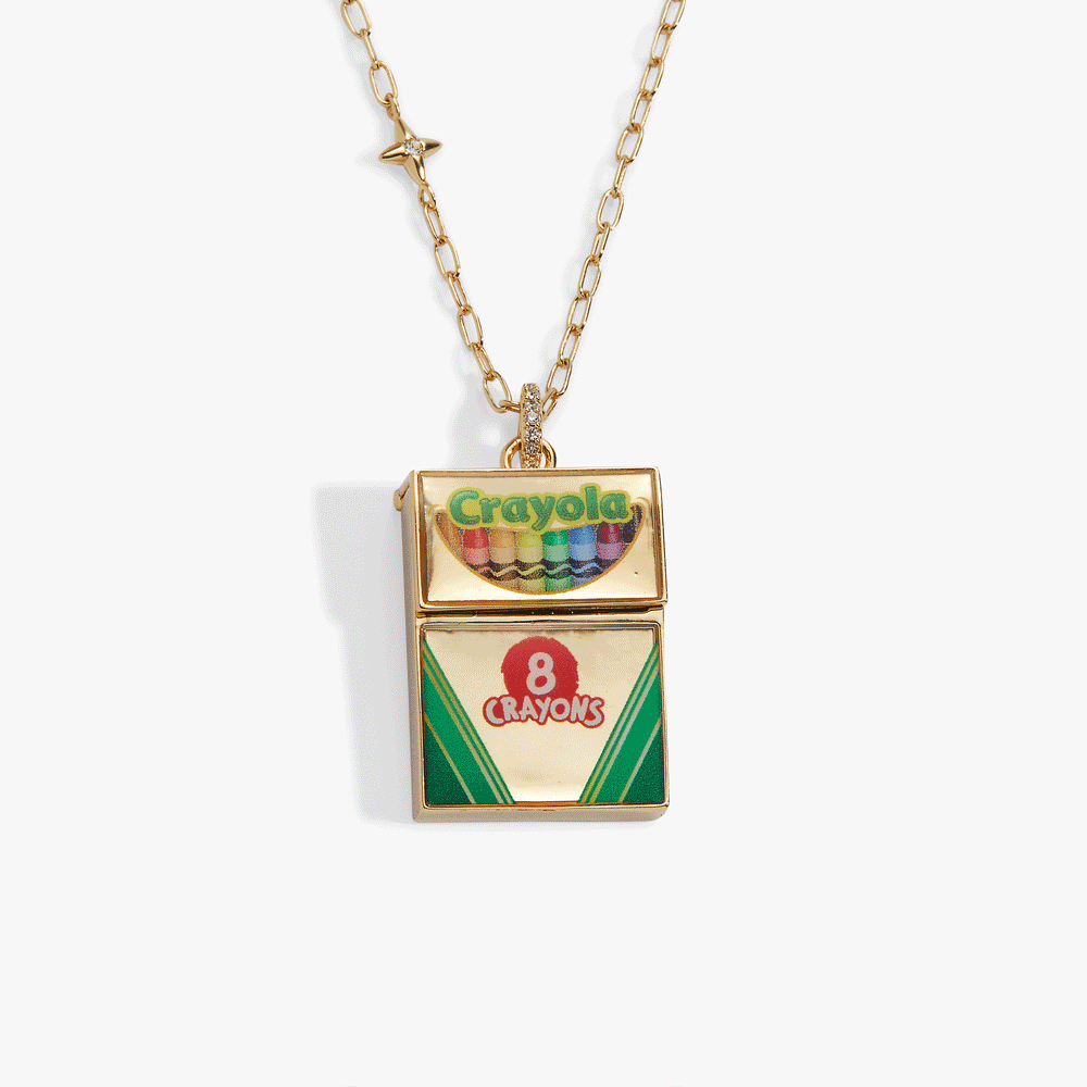 Crayola 'To Teach Is To Color A Life Forever' Crayon Box Locket Gold | Alex and Ani