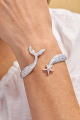 Salt + Sea 'Mermaid Kisses, Starfish Wishes' Cuff Silver | Alex and Ani