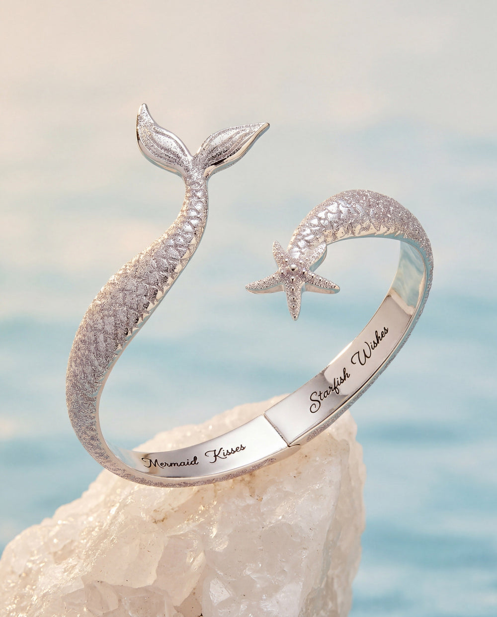 Salt + Sea 'Mermaid Kisses, Starfish Wishes' Cuff Silver | Alex and Ani