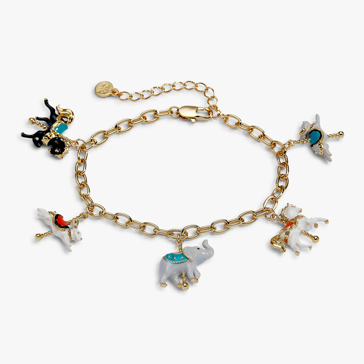 Carnival Carousel Animals Charm Bracelet Gold | Alex and Ani