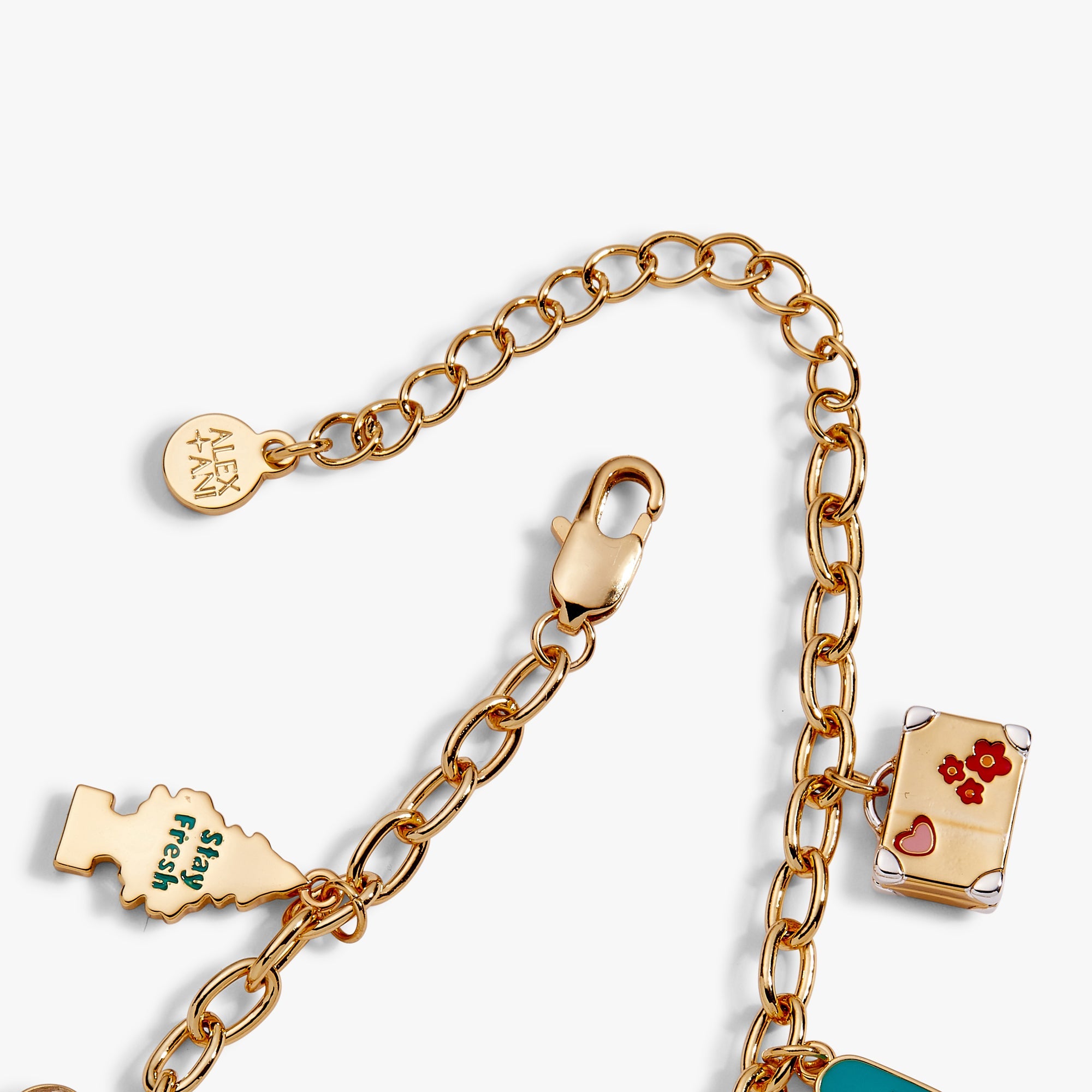 Road Trip Multi-Charm Bracelet Gold | Alex and Ani