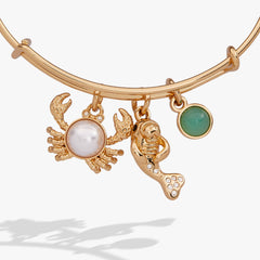 Sea Creature Multi Charm Bangle Gold | Alex and Ani