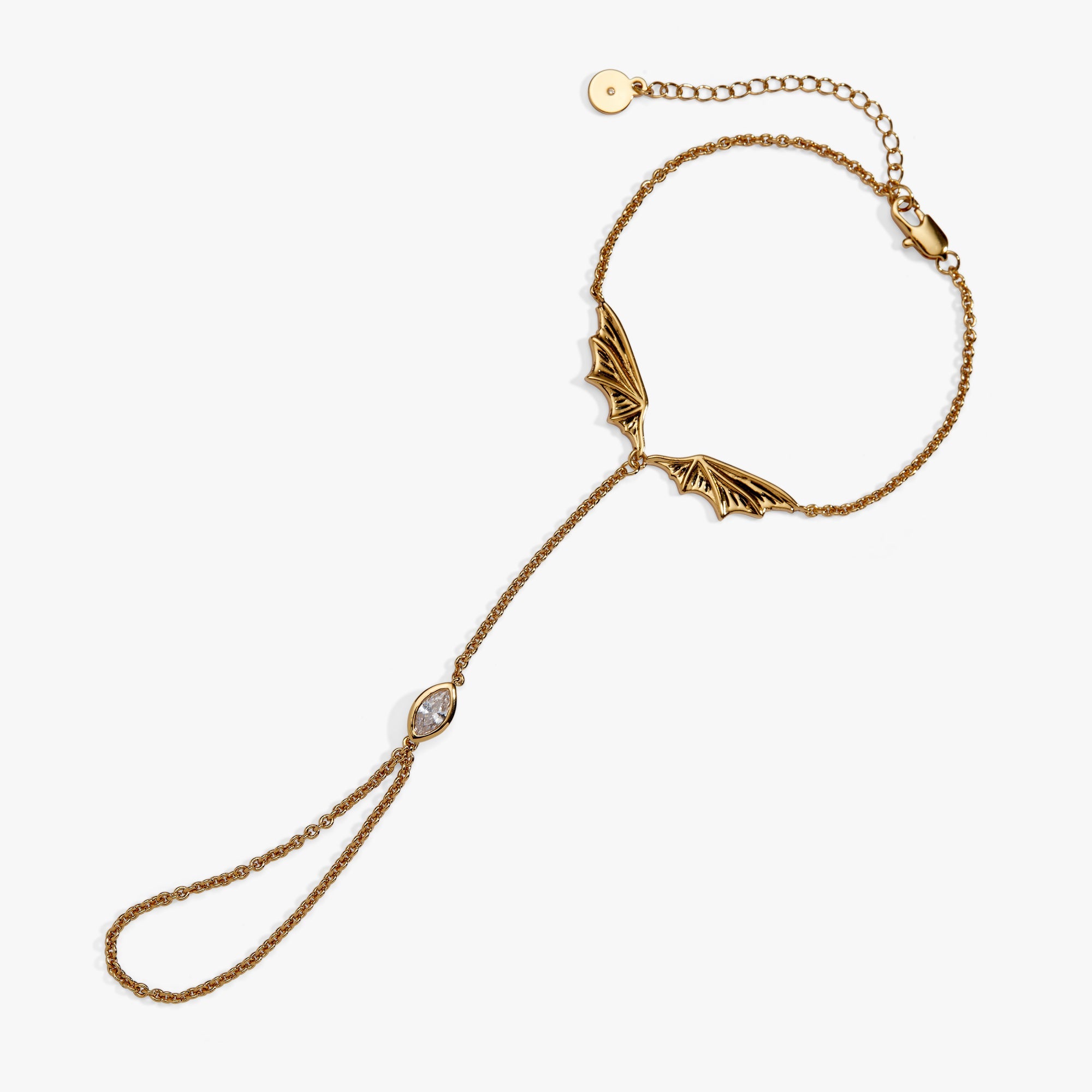 HOUSE OF THE DRAGON™ Dragon Wings Hand Chain Gold | Alex and Ani