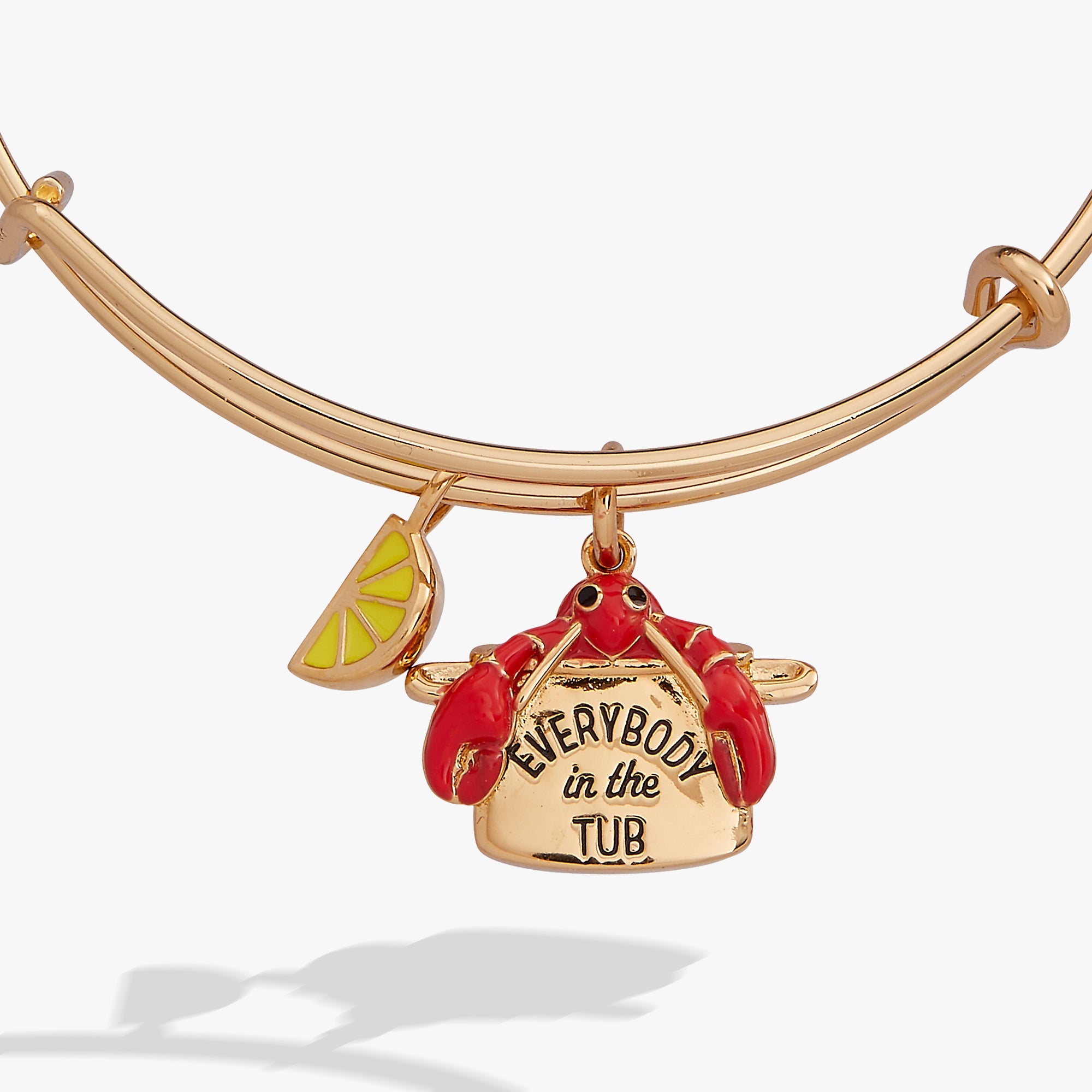 Lobster Boil 'Everybody In The Tub' Charm Bangle Gold | Alex and Ani