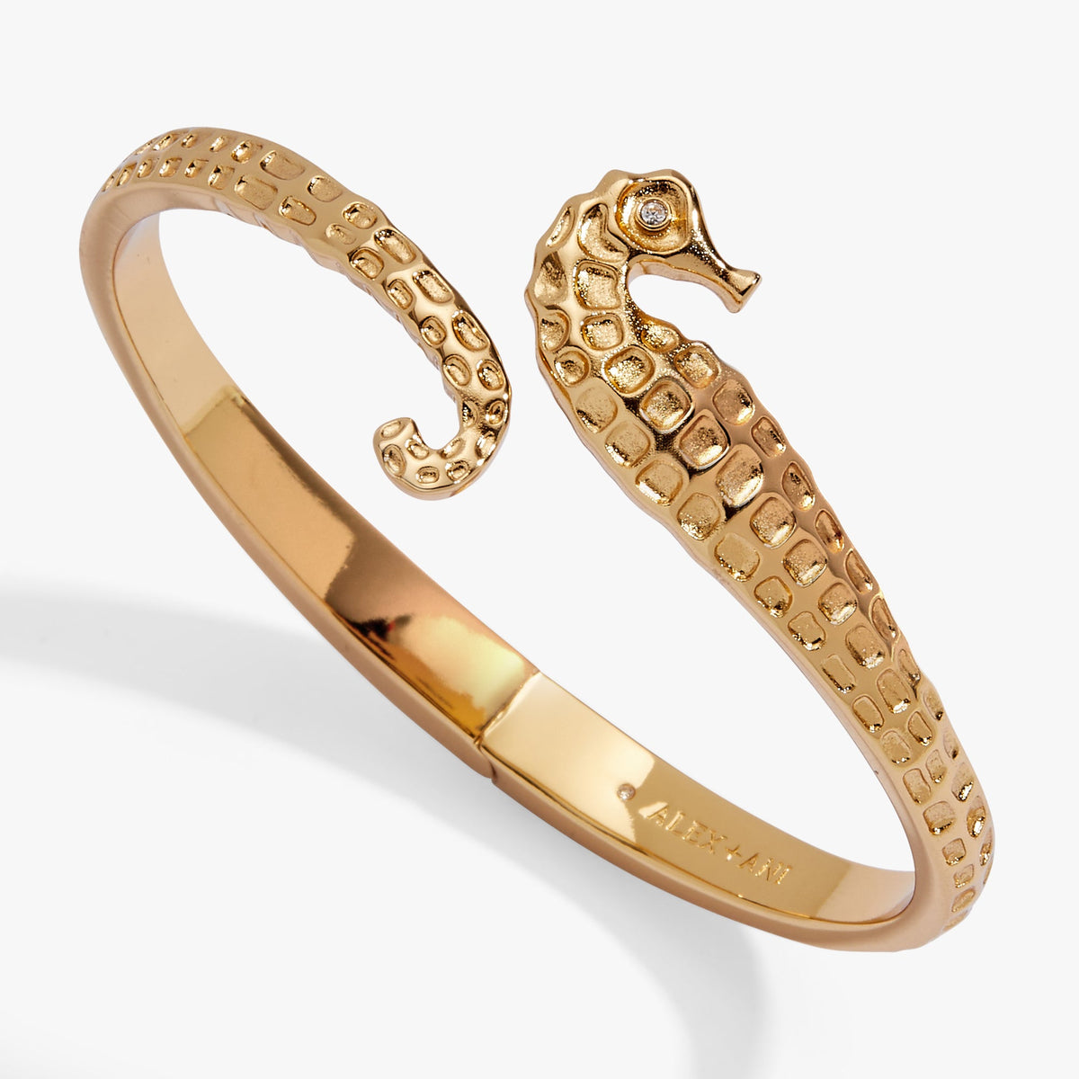 Seahorse Bypass Cuff Gold | Alex and Ani