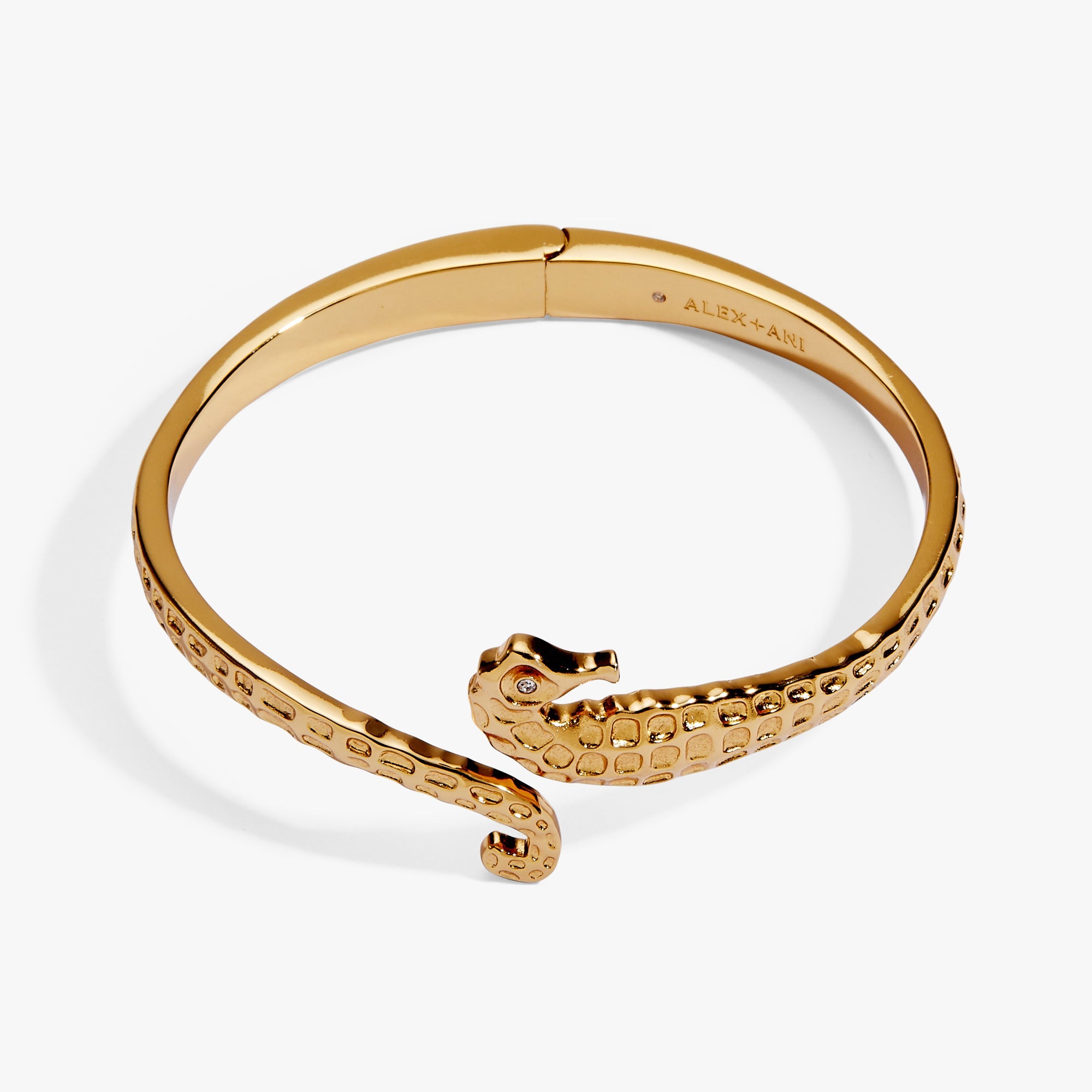 Seahorse Bypass Cuff Gold | Alex and Ani