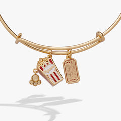 Here For The Drama!' Movie Theater Popcorn & Ticket Charm Bangle
    
    
    
       Gold | Alex and Ani