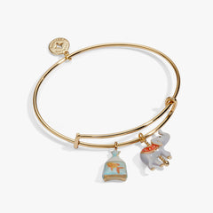 Carnival Carousel Elephant & Goldfish Multi Charm Bangle Gold | Alex and Ani
