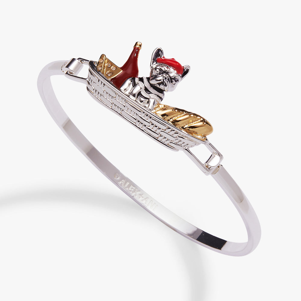 French Bulldog Tension Bangle Two Tone | Alex and Ani