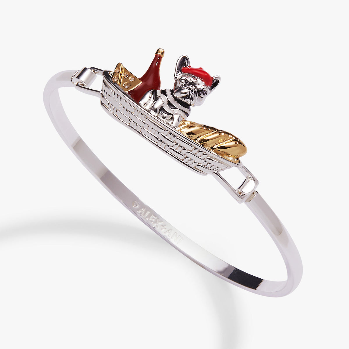 French Bulldog Tension Bangle Two Tone | Alex and Ani