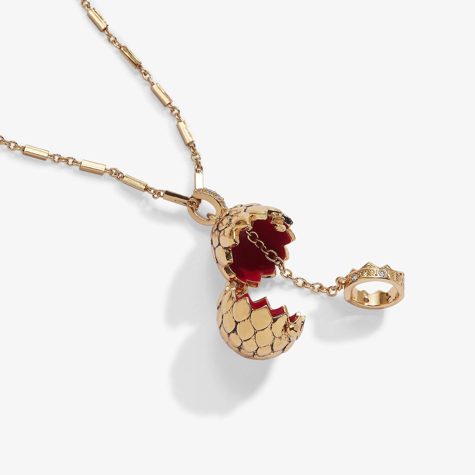 HOUSE OF THE DRAGON™ Dragon Egg Locket Pendant Gold | Alex and Ani