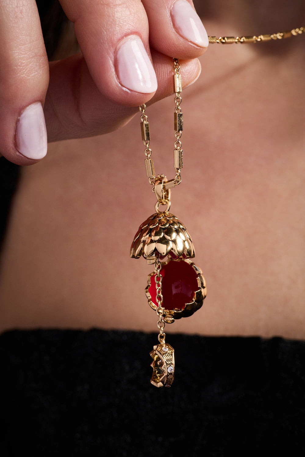HOUSE OF THE DRAGON™ Dragon Egg Locket Pendant Gold | Alex and Ani