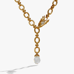 HOUSE OF THE DRAGON™ Syrax Y Necklace Gold | Alex and Ani
