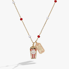 Here For The Drama!' Popcorn Charm Locket Pendant
    
    
    
       Gold | Alex and Ani