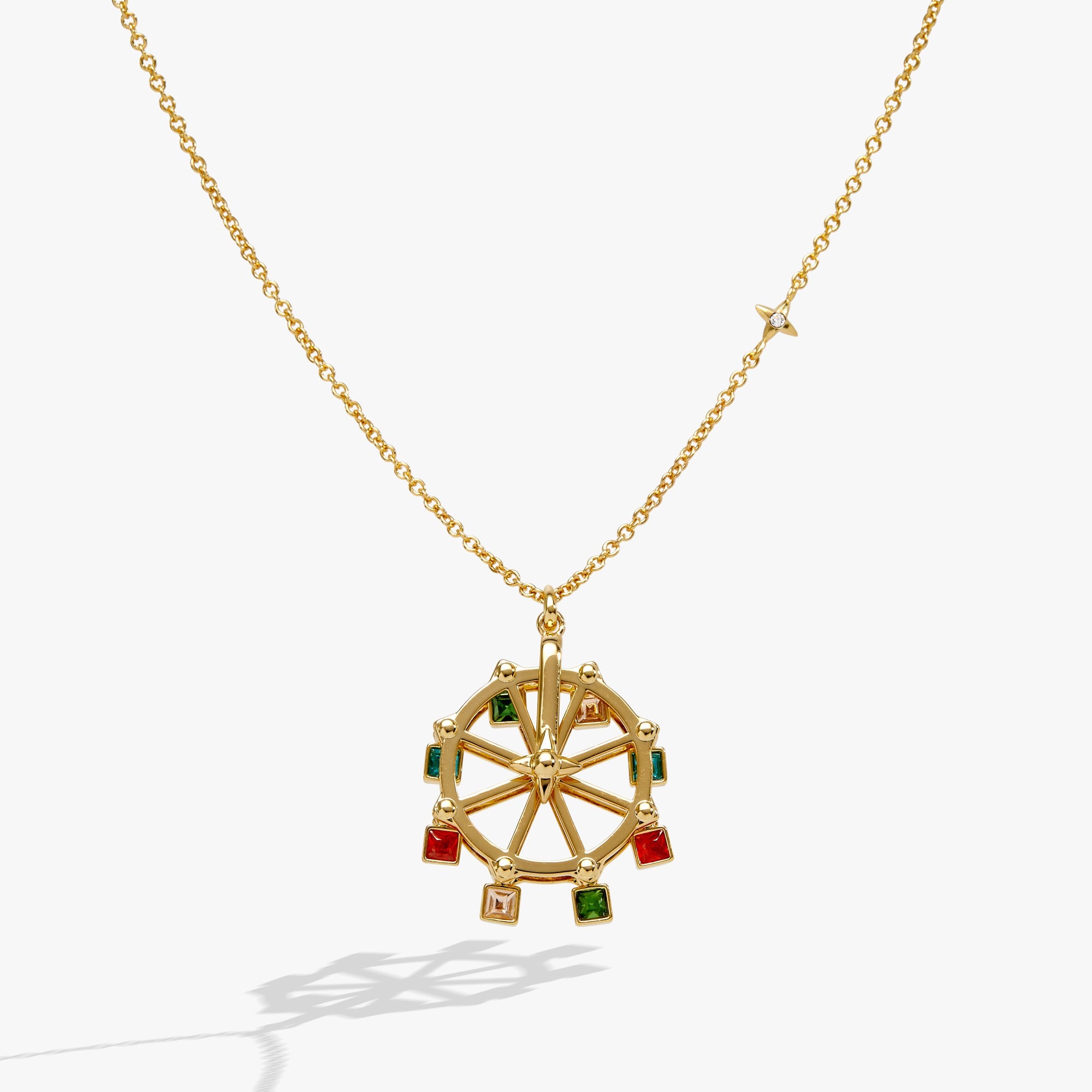 Carnival Spinning Ferris Wheel Necklace Gold | Alex and Ani
